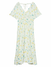 Vmflora Olga Ss 7/8 Dress Wvn Ga Vero Moda Patterned