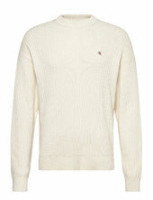 Ls Vertical Texture Cttn Crewnk Calvin Klein Jeans Cream