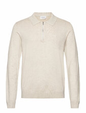 Ecovero L/s Zip Polo Lindbergh Cream