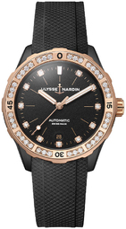 Ulysse Nardin Dameur 8165-182b-3-black Diver Sort/gummi Ø39 Mm