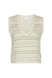 Neo Noir - Top - Catana Crochet Knit Top - Creme