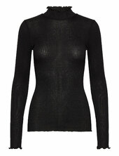 Rwboston Lurex Ls T-neck T-shirt Rosemunde Black