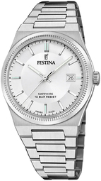 Festina Herreur F20034-1 Swiss Made Sølvfarvet/stål Ø40 Mm