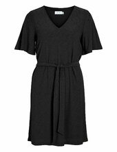 Vikally V-neck S/s Short Dress Vila Black