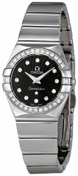 Omega Dameur 123.15.24.60.51.002 Constellation Quartz 24mm Sort/stål
