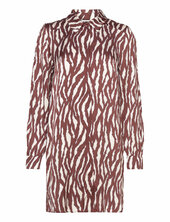 Objjabina L/s Short Dress 128 Object Brown