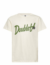 Ola Kids Script & Badge T-shirt Wood Wood Cream