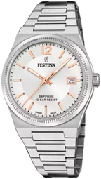 Festina Dameur F20035-2 Swiss Made Sølvfarvet/stål Ø35 Mm