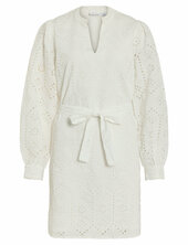 Visine L/s Short Dress Vila White
