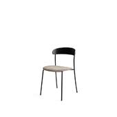 New Works Missing Spisebordsstol Sort Eg/læder Polstret Almond 30256