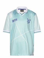 Over D Print Argyle Polo Shirt Lyle & Scott Blue