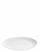 Relief - Ovalt Fad Porcelæn White 1 Stk 40x31 Cm Aida White