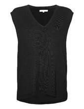 Srmarla V-neck Loose Fit Knit Vest Soft Rebels Black