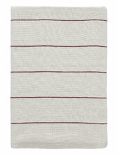 Tablecloth 140x270 Line Offwhite/red Södahl Patterned