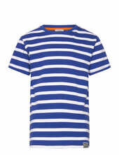 Cotton Jersey Stripe Thorlino Tee Mads Nørgaard Blue