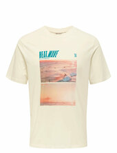 Onsmagdy Life Reg Photoprint Ss Tee Only & Sons Cream