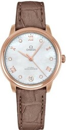 Omega Dameur 434.53.34.20.55.001 De Ville Prestige Hvid/læder Ø34 Mm