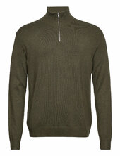 Ecovero Half Zip L/s Knit Lindbergh Green
