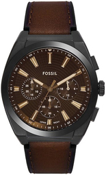 Fossil Herreur Fs6108 Everett Brun/læder Ø44 Mm