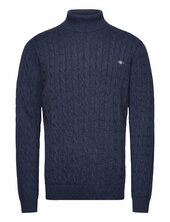 Cotton Cable Turtle Neck Gant Navy