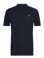 Linen Blend Knitted T-shirt Lyle & Scott Navy