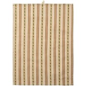 Viskestykke "isolde" M/ Brune Striber Og Grønne Stilke - Ib Laursen 50x70
