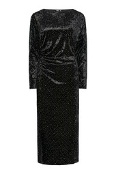 Y.a.s - Kjole - Tillia Ls Velvet Long Dress - Black