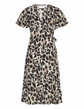 Vilovie S/s Wrap Midi Dress/su - Noos Vila Patterned