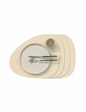 4-set Table Mat Curve L Nupo Lind Dna Beige