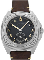 Longines Herreur L2.838.4.53.9 Pilot Majetek Box Edition Sort/læder