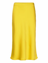 Matte Shine Satin Midi Skirt Calvin Klein Yellow