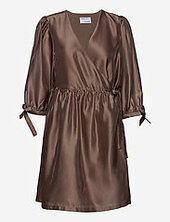 Enola Wrap Dress Designers, Remix Brown