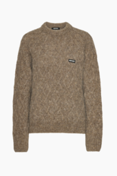 Fluffy Knit Jumper - Pine Bark - Rotate - Brun Xs