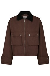 Neo Noir - Jakke - Rivera Canvas Boxy Jacket - Brown (levering I Marts)