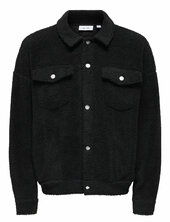 Onsdeacon Rlx Sherpa Overshirt Sweat Vd Only & Sons Black