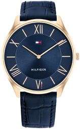 Tommy Hilfiger Herreur 1710517 Becker Blå/læder Ø43 Mm