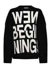 Over D Jacquard Knitted Sweater Weekday Black