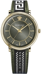 Versace Herreur Ve5a01621 V Circle Grøn/læder Ø42 Mm