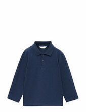 Cotton Basic Polo Shirt Mango Navy