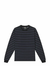 Cotton Jersey Stripe Frode Tee Ls Mads Nørgaard Black