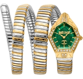 Just Cavalli Dameur Jc1l304m0065 Signature Snake Grøn/guldtonet