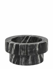 Marble Block Candleholder, Low Mette Ditmer Black