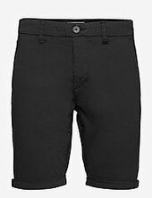 Chuck Regular Chino Poplin Shorts - Knowledge Cotton Apparel Black