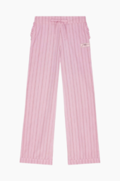 Stripe Cotton Pyjamas Pants W0327 - Lilac Sachet - Ganni - Lyserød Xs