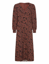 Jeanie Brina Crepe Dress French Connection Brown