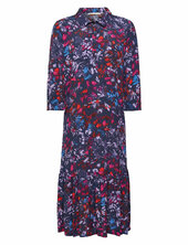 Patterned Button Front Dress Esprit Casual Navy