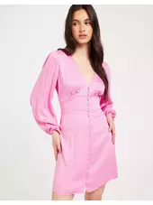 Vila Vimalin Corba L/s Short Dress /ka Langærmede Kjoler Begonia Pink