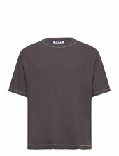 Boxy Roll Tee Plum Grey Hemp Hope Grey