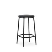 Normann Copenhagen Circa Barstol H65 Læderpolstret Sort/sort Læder 41599