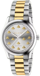 Gucci Dameur Ya1264189 G-timeless Sølvfarvet/18 Karat Guld Ø38 Mm